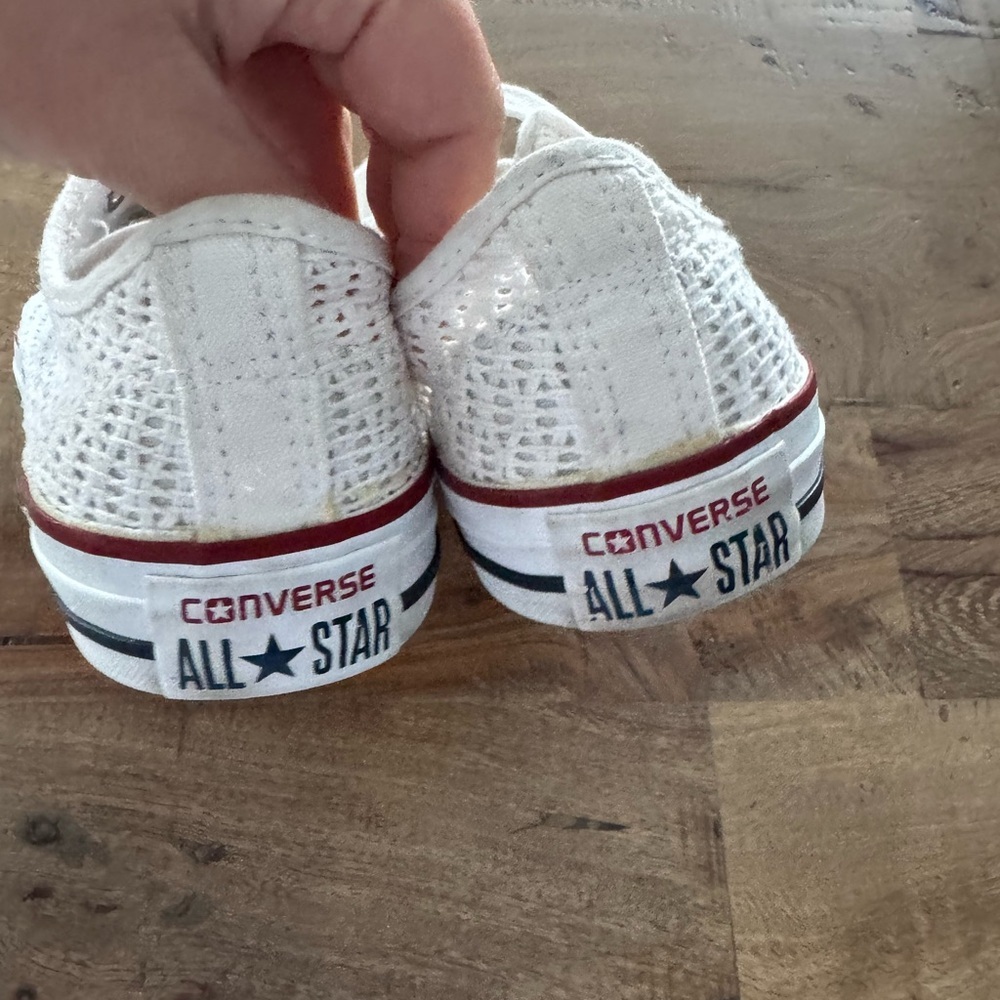 Converse White Knit Sneakers - Picture 5 of 9